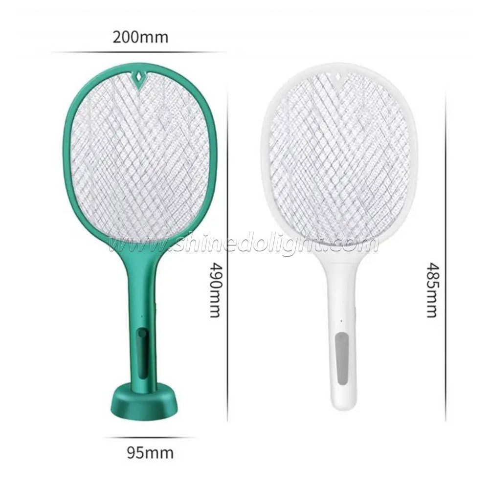 Electric Mosquito Racket Swatter Mosquito Killer USB Rechargeable Angle Adjustable Electric Bug Zapper Fly Bat Swatter