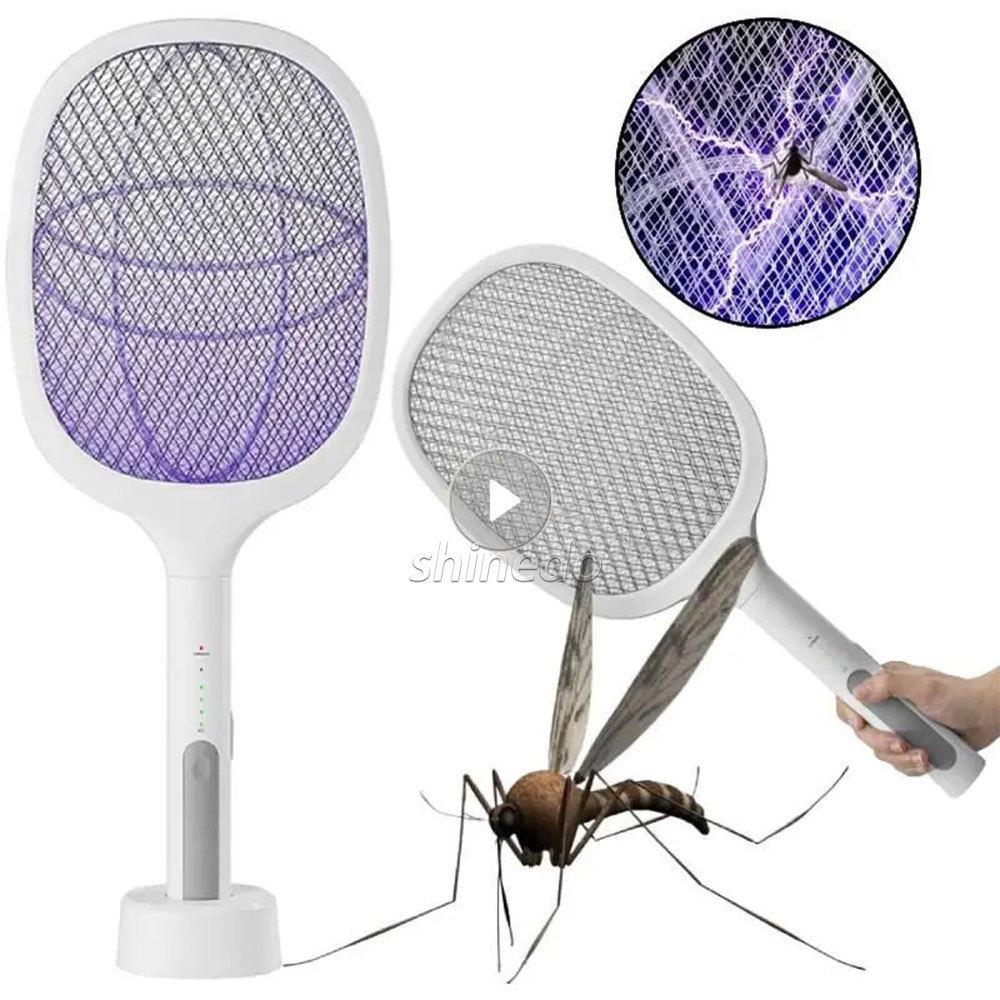 Mosquito Swatter Fly Zapper Racket Trap Zapper USB Rechargeable Bug Swatter Mosquito killer Racket