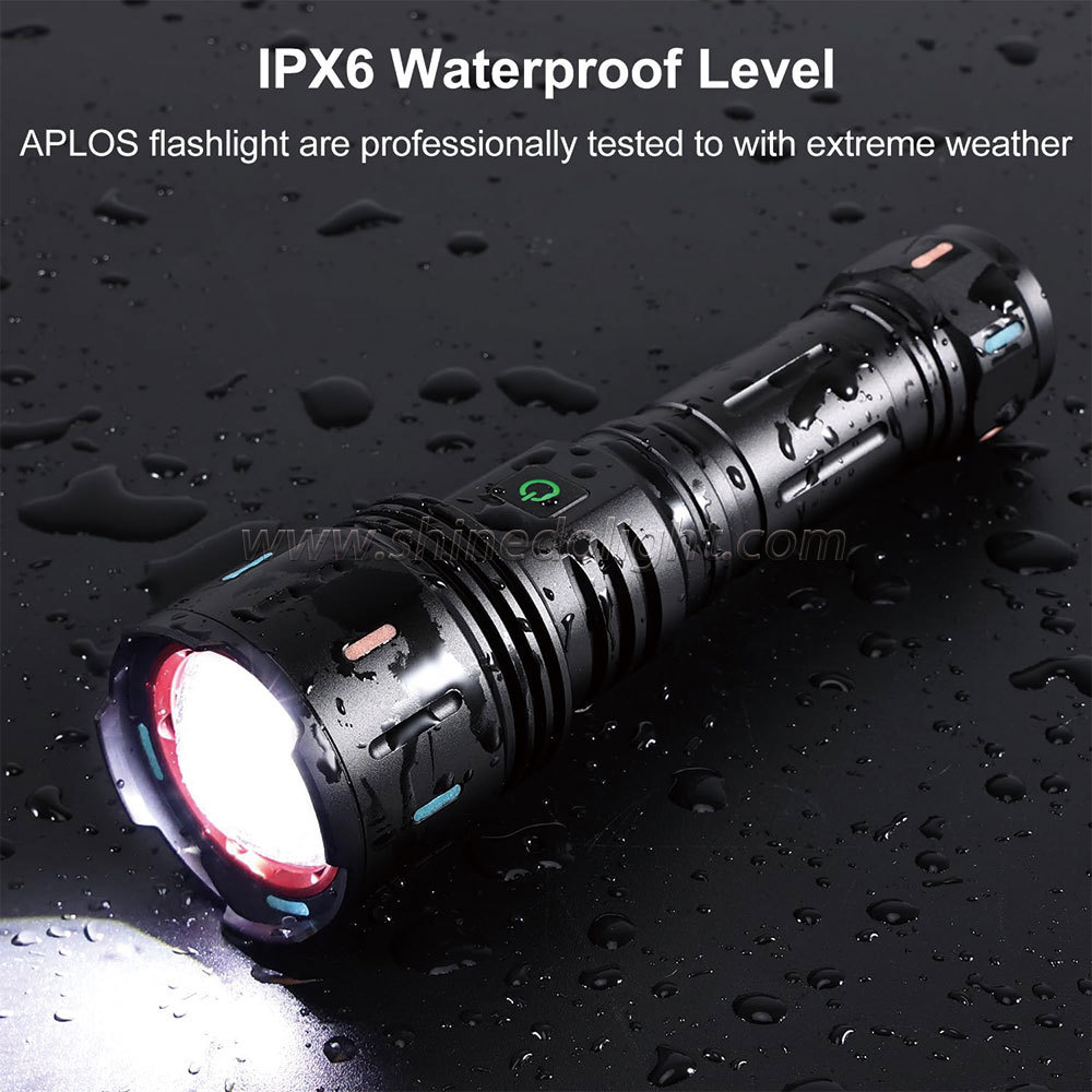 Outdoor adventure White laser aluminum alloy USB rechargeable flashlight for night adventure camping lighting