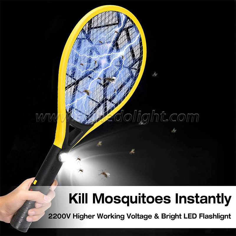 Household Electric Mosquito Swatter USB Rechargeable Electric Mosquito Control Foldable Mosquito Killer Racket for Camping