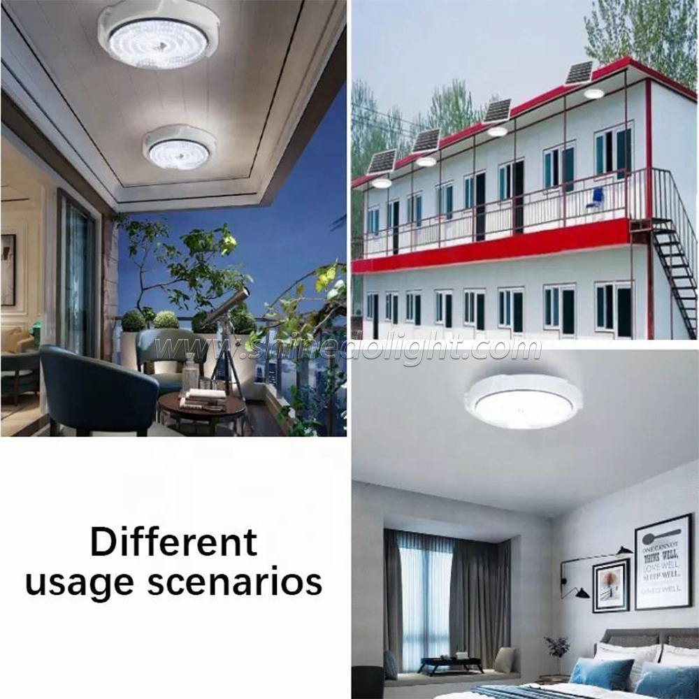 solar ceiling light with remote control solar light lamp for indoor 40w 60w 100w 200w 300w solar ceiling light home house