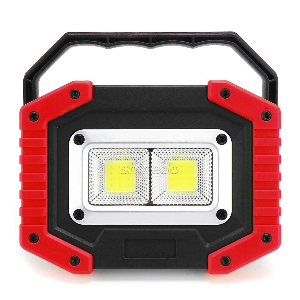 Rechargeable LED work light Portable waterproof COB floodlight 30W super bright camping light