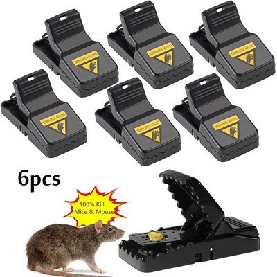 6pcs Reusable Plastic Mouse Trap Rat Mice Catching Small Rat Traps Mouse Snap Traps Rodent catcher for Home