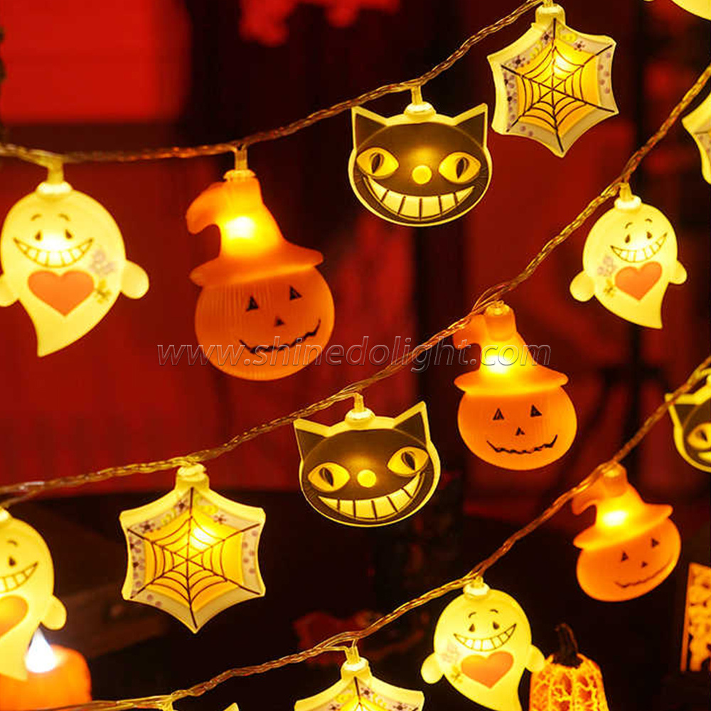 LED Halloween light strings LED Pumpkin Wizard Ghost Cat Halloween atmosphere decoration