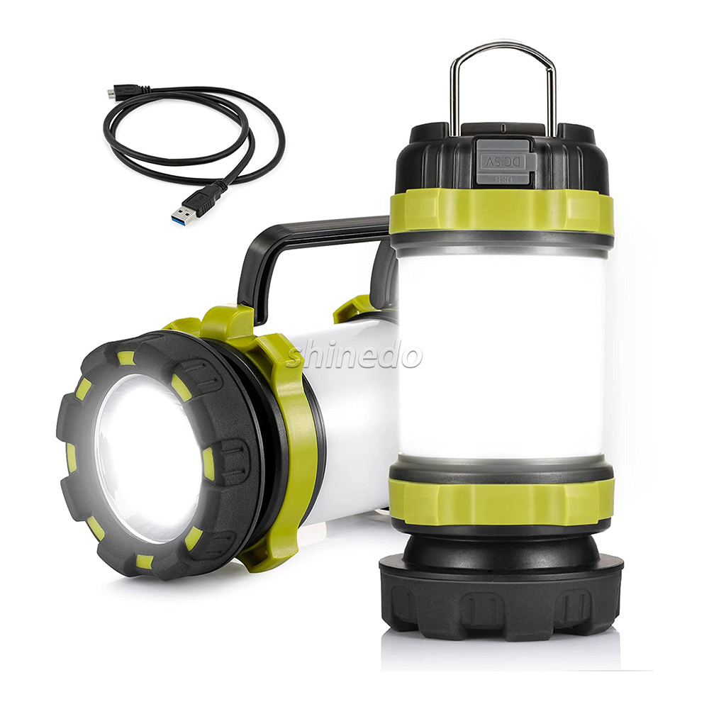 Shinedo Rechargeable Camping Light High Lumen LED Light 4 Modes Flashlight Outdoor Camping Lantern for Emergency