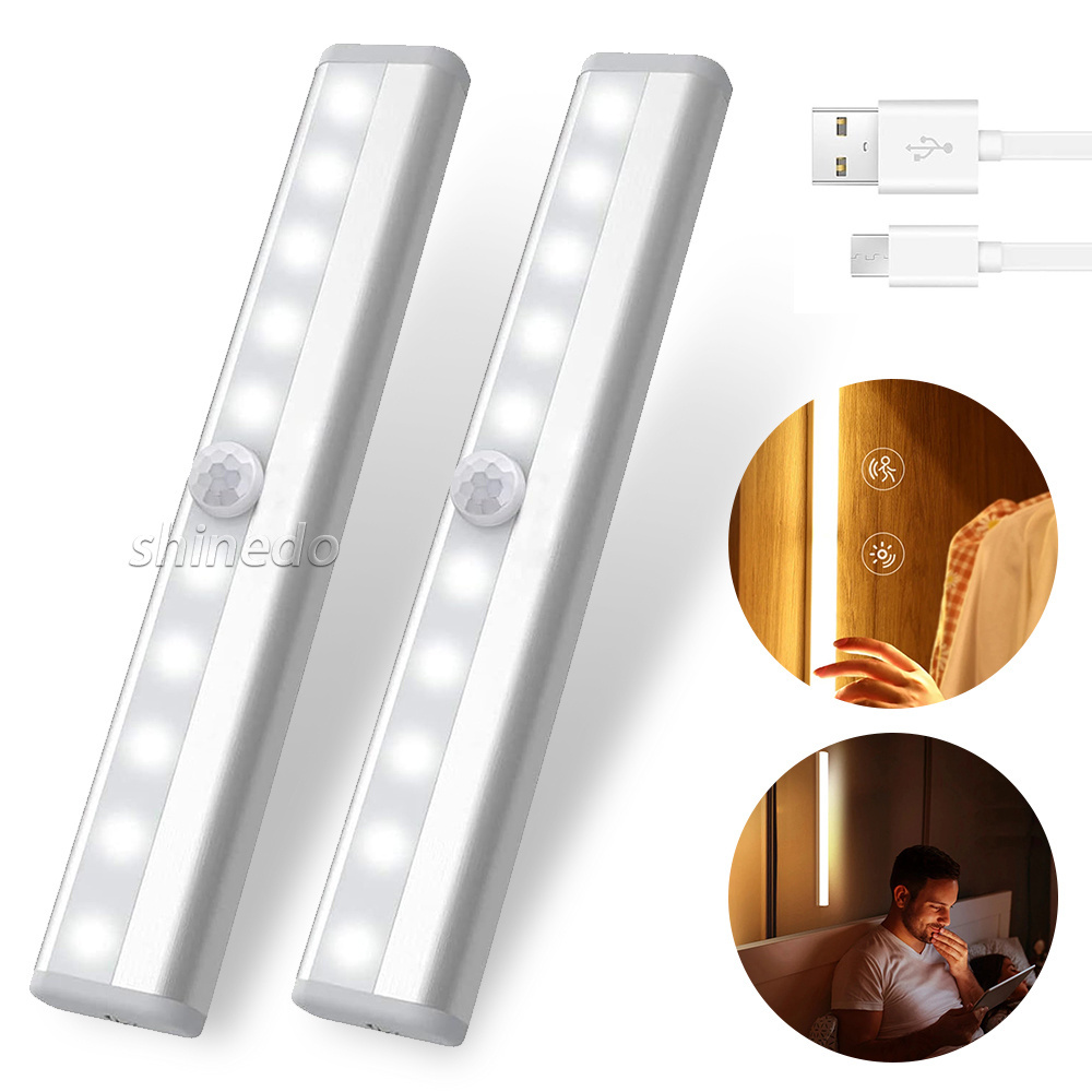 USB Magnetic Wall Motion Sensor Under Led Closet Lights, Touch Sensor led Cabinet Lights