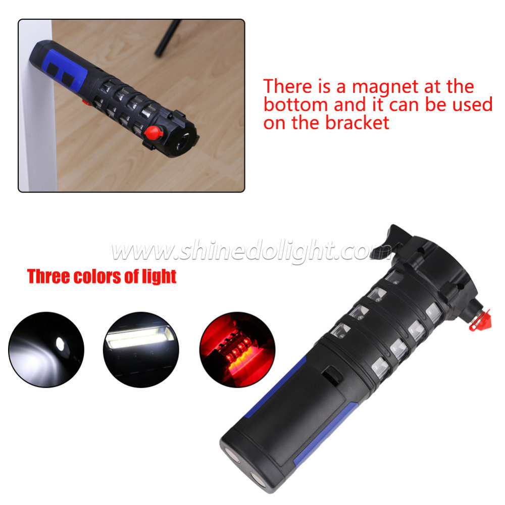 Multipurpose Car Vehicle Magnetic LED Flashlight Safety Escape Rescue Magnet COB Torch led work light