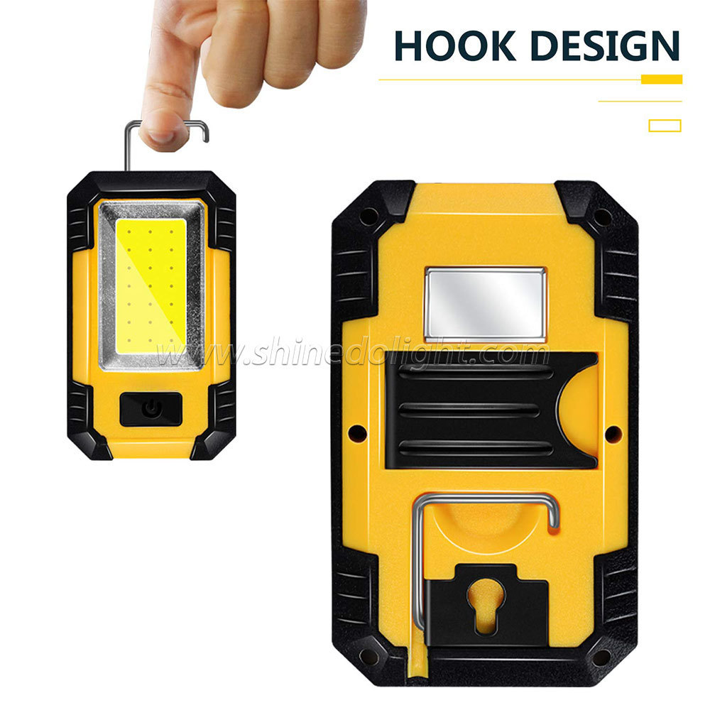 Portable LED Work Light USB Rechargeable Work Light Car Repair Flashlight with Magnetic Base Handheld Work Light