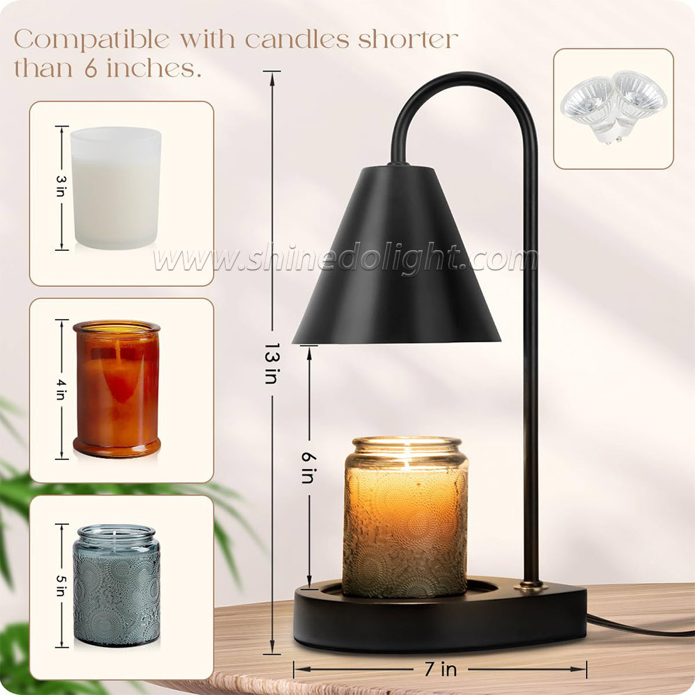 Electric Candle Heating Lamp Retro Candle Warmer Light Dimming Switch Melting Wax Night Light Romantic Table Lamp Decor