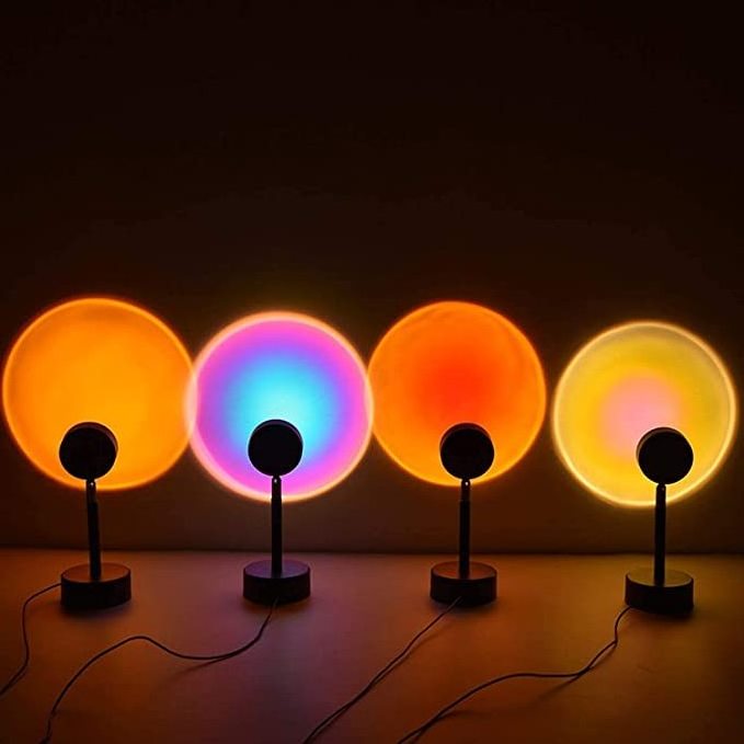 Halo Sunset Light Led Floor RGB Modern Holiday Night Light Sunset  Lamp / Sunset Lamp Projector