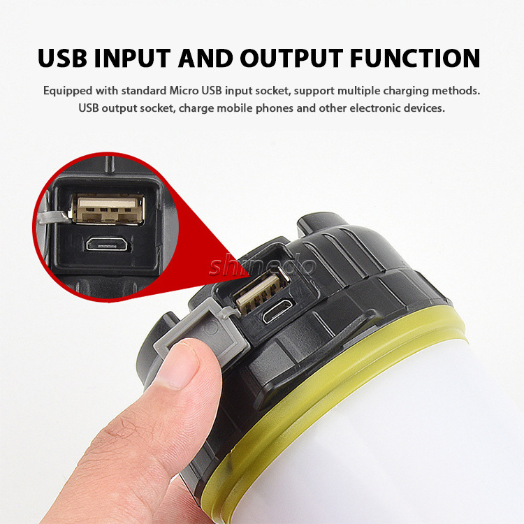 LED Camping Lantern USB Power Supply Rechargeable Torches Flash light Portable Flashlights for camping