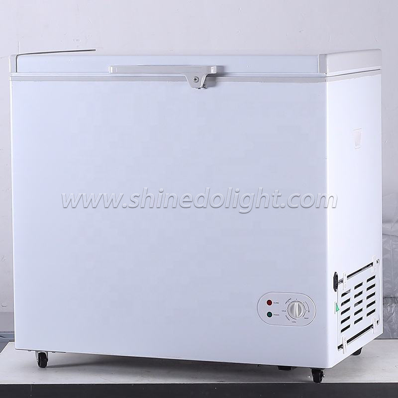 Energy saving 208L DC compressor solar powered refrigerator solar panel fridge freezer