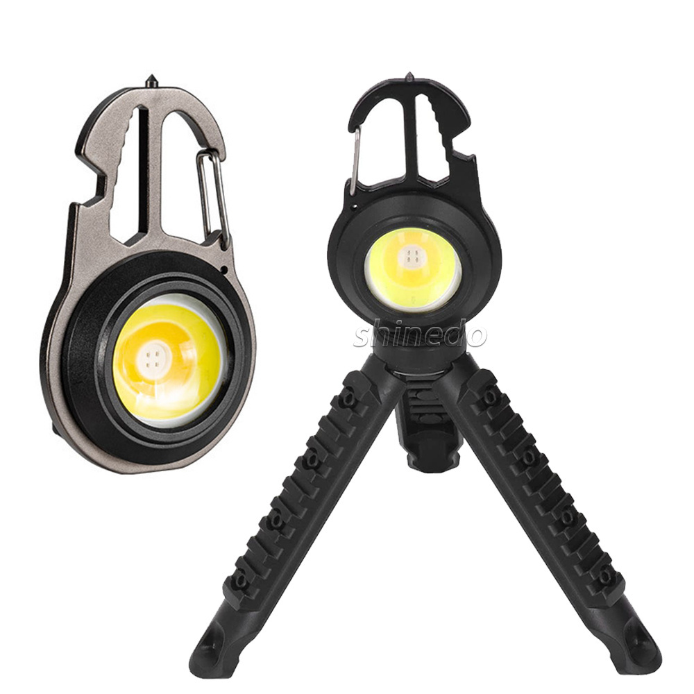 Mini Waterproof Led Flashlight Keychain, Rechargeable Cob Portable Work Light