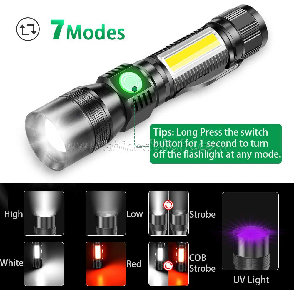 18650 LED Flashlight strong rechargeable battery mini torch light for Outdoor Activity & Emergency Use