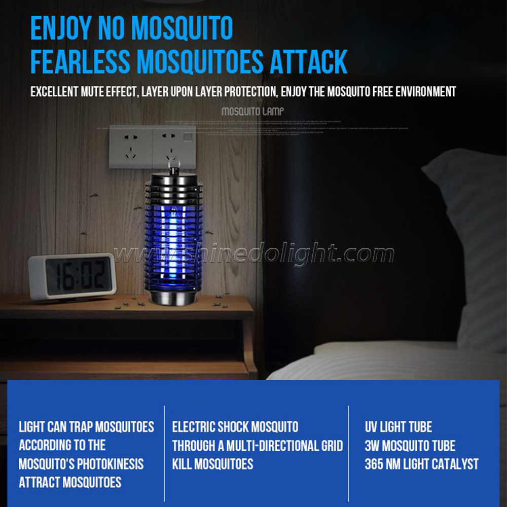 USB Powered Electric Bug Zapper Indoor Powerful UV Light Mosquito Killer Lamp Durable Wide Coverage Mosquito Killer Lamp