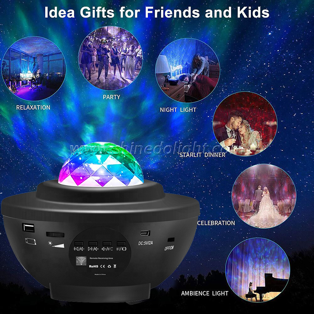 Smart Star Night Starry Projector Light Laser Sky Star Projector BT Music Speaker Galaxy Projector For Bedroom