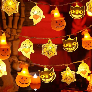 LED Halloween light strings LED Pumpkin Wizard Ghost Cat Halloween atmosphere decoration