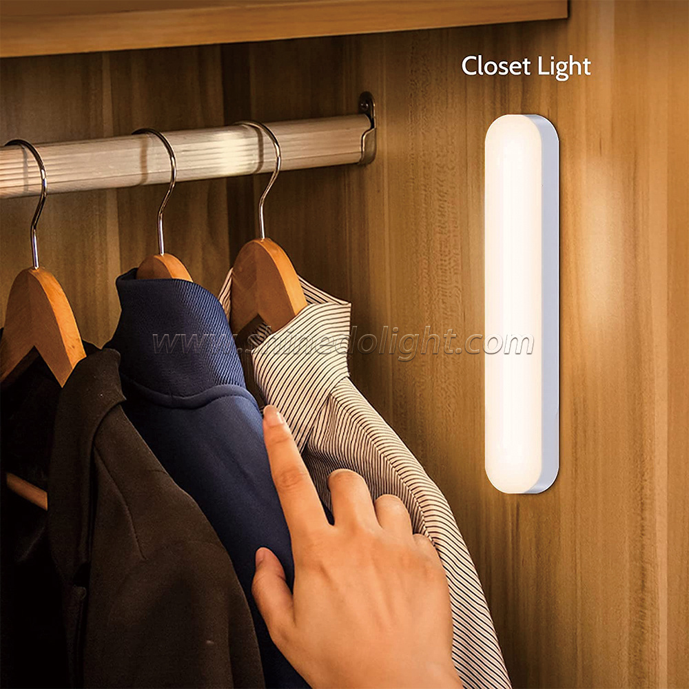 LED Motion Sensor Under Cabinet Light USB Rechargeable LED Night Light for Closet Cabinet Kitchen