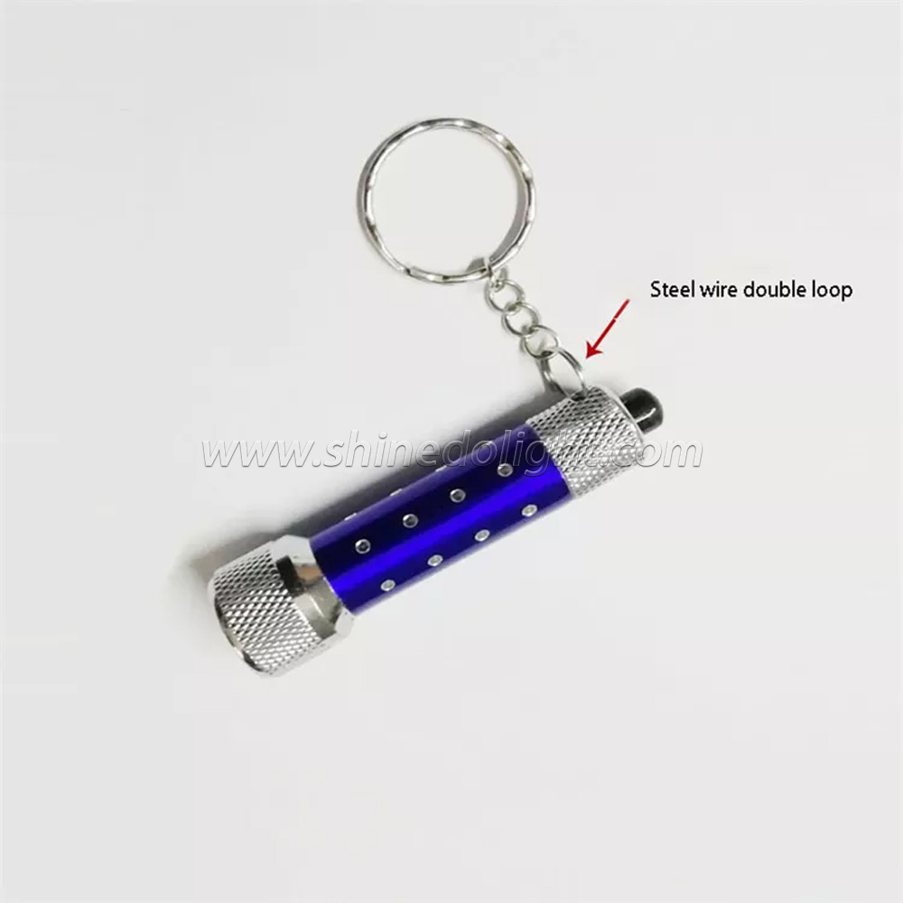 Shinedo 7 Bulb Led High Bright Flashlight Keychain Flashlight Mini Portable Flashlight for Camping and Emergency