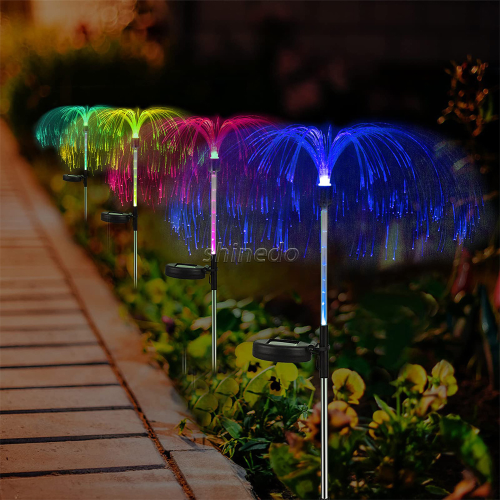 Solar Jellyfish Light Outdoor Waterproof Flowers Garden Lamp 7 Color Changing Landscape Yard Patio Pathway Christmas Light