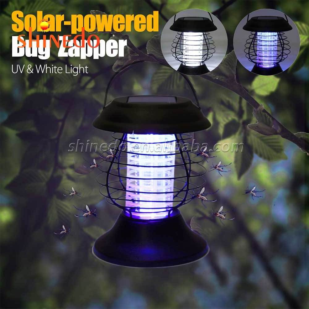 Outdoor Garden Mosquito Repellent Solar Powered LED Light Mosquito Pest Bug Zapper Insect Killer Lamp