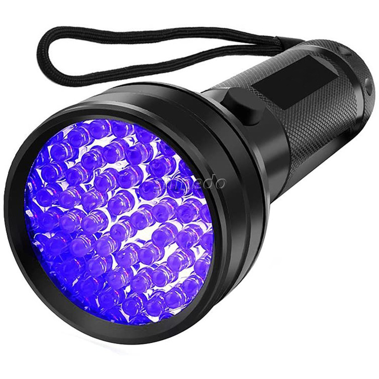 Super Brighr Professional 51 Bulbs Black Torch Light Aluminum  LED UV Flashlights