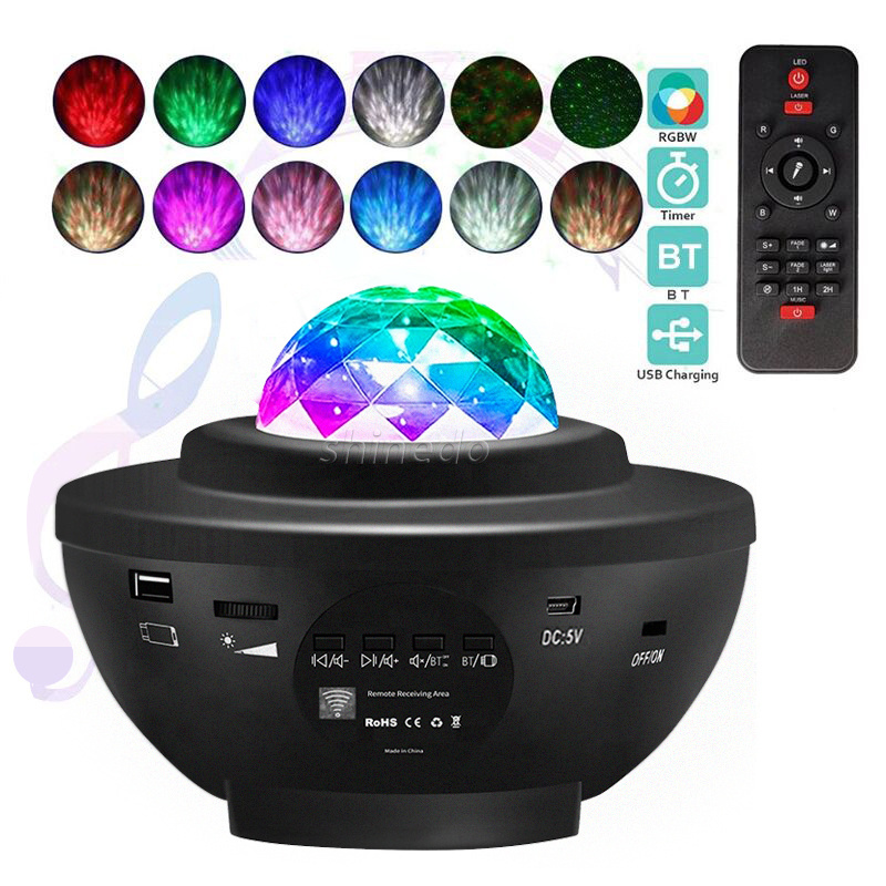 LED Smart star Projection Light for interior decoration Projection star with Bluetooth music speaker with remote control