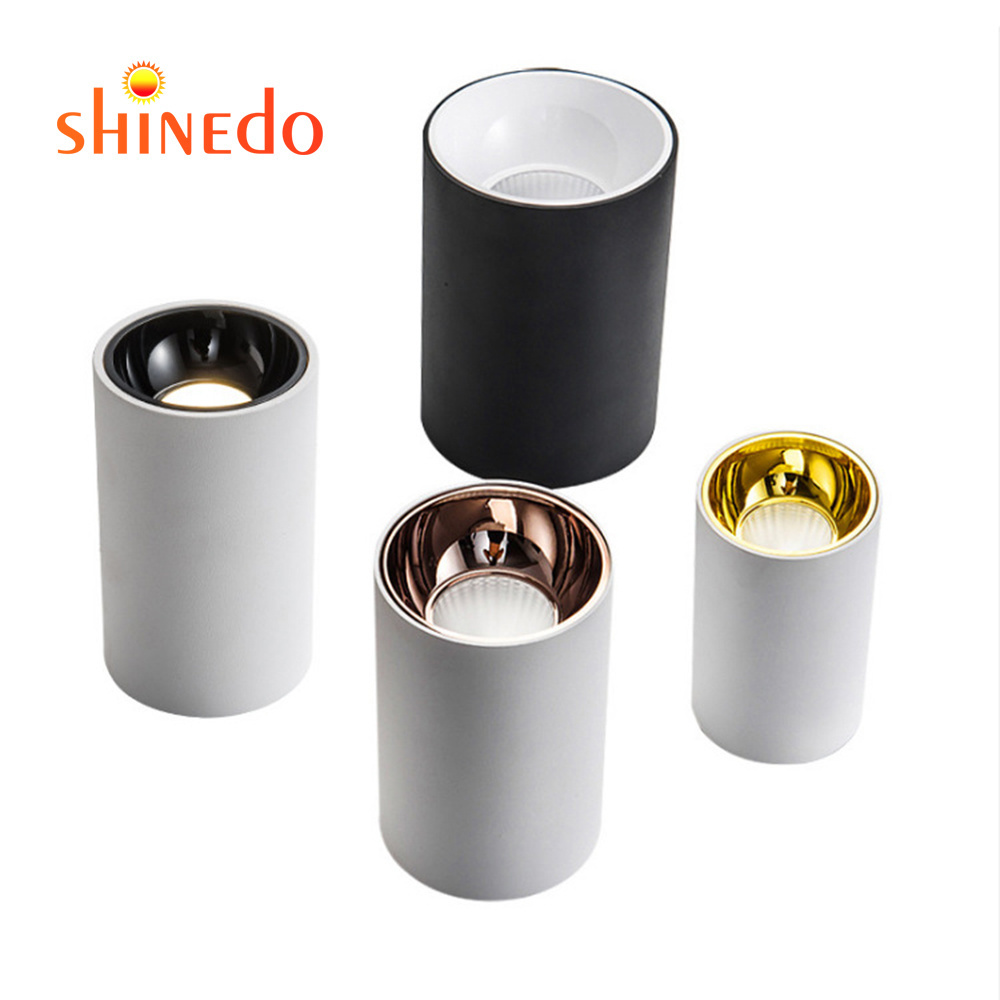 Modern Ceiling Aluminum Cylinder Home Bedroom LED COB Spot Lights Surface Mounted Downlights