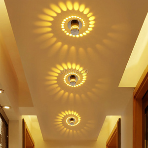 Modern Indoor RGB Simple Spiral Ceiling Wall Lamp Living Room Bedroom Sconce Fixtures LED Wall Light