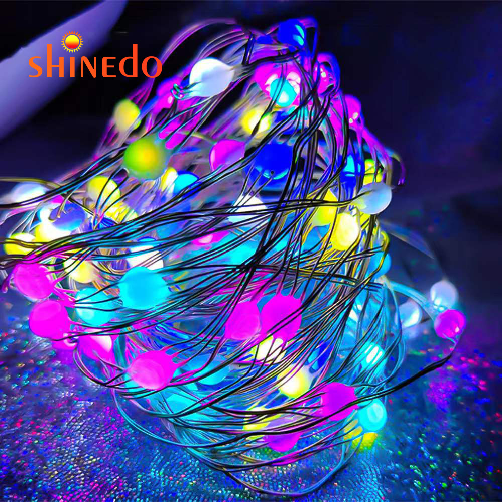 Smart Twinkle Led RGB Color Changing String Fairy Lights for Christmas Room Bedroom Wall Indoor Outdoor Decoration