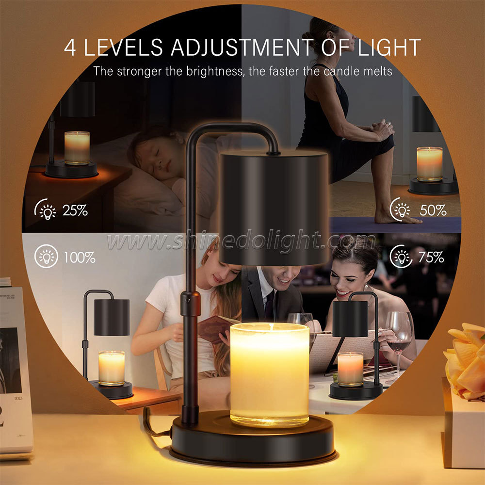 Electric Candle Incense Burner Retro Candle Melt Warmer Light Dimming Switch Melting Candle Heating Night Light Table Lamp Decor