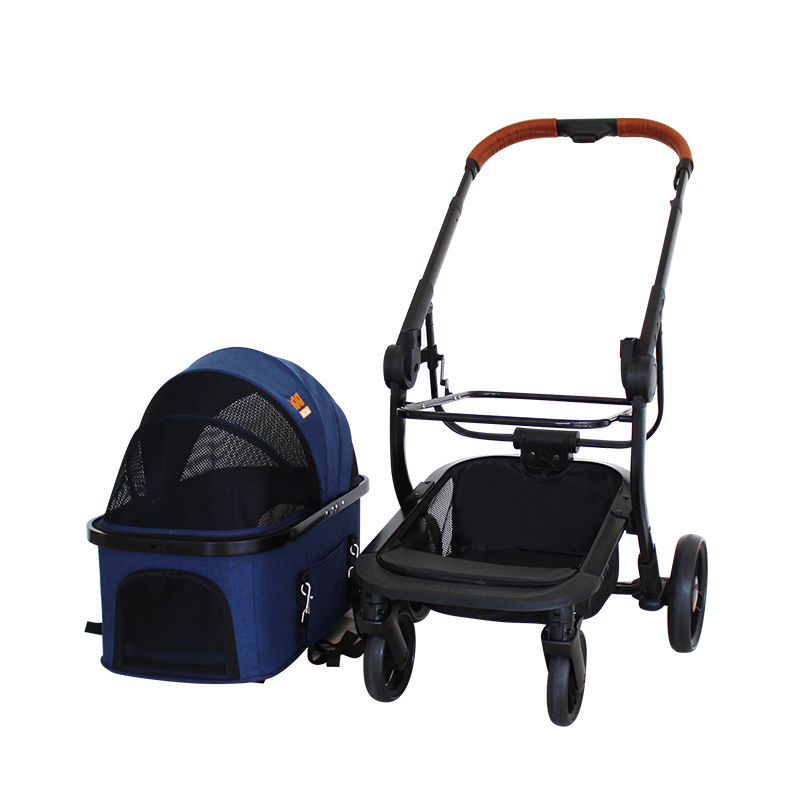 Premium Heavy Duty Dog/Cat/Pet Stroller Travel Carriage, foldable pet stroller with aluminium tube