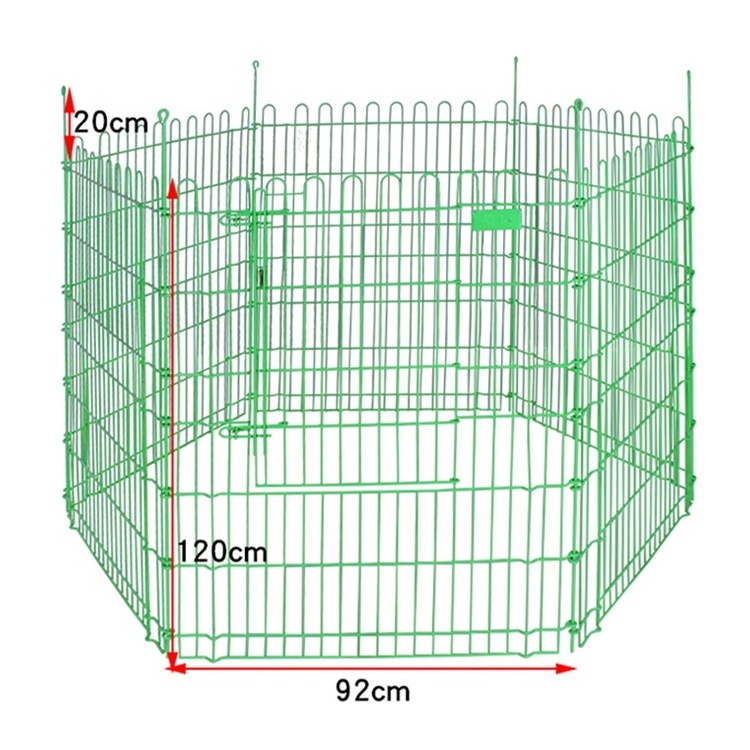 Heavy duty multiple shape metal dog fence,folding metal pet dog exercise and playpen,6 panels pet wire playpen