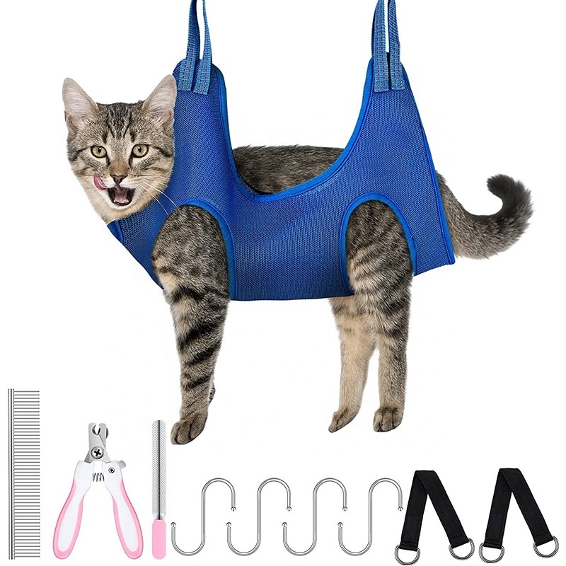 Pet Supplies Kit Durable Dog Grooming Holder Pet Grooming Hammock Harness for Cats Dogs