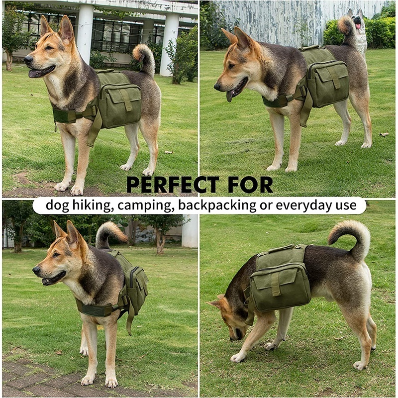 Dog high-capacity Saddle Bag Pet Pack tactic Hound Dog Hiking Backpack traveling bag