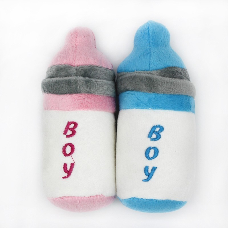 Customized Logo Interactive blue pink linen cotton bulk zoo dog cat squeaky chew toys