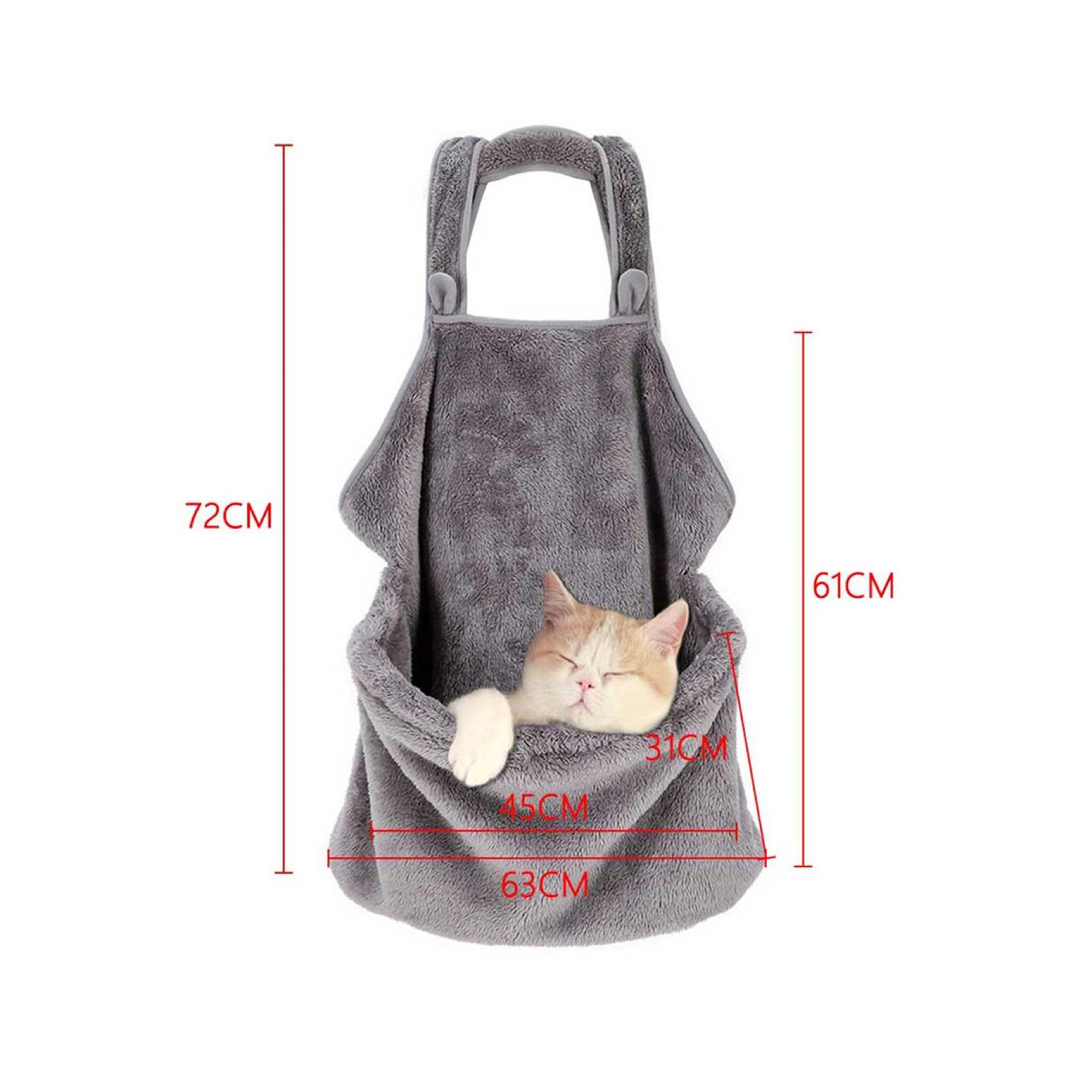 Portable Fleece Slings Belt Pet dog cat travel carrying holding carrier bag apron