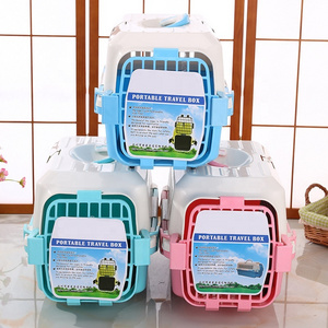 PP Plastic Pet Carrier Airline Approved Transport Single-Door Top-Load Pet Dog Cat Kennel Pet aviation box cage