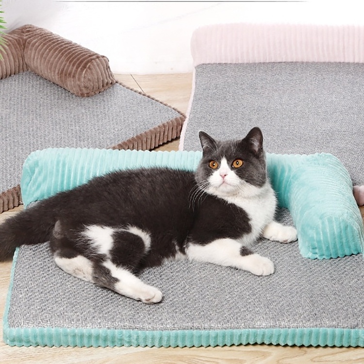 Therapeutic Sofa-Style Pet Dog Cat Bed Breathable Rattan L Shaped Lounge Pet Cat Sofa Bed for Summer