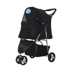 Pet Strollers for Small Medium Dogs & Cats - 3 Wheeler Elite Jogger - Carriages Best for Cat & Large Puppy