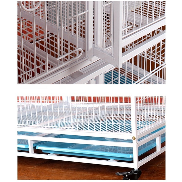 Factory Price Large Breeding Pet Crate 3 Tier Cat dog Cage Playpen Metal Wire Cat Home Cages With Wheels For Pet Shops