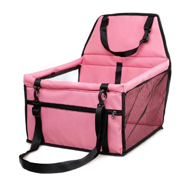 Clip-on Safety Leash Pet Car Booster Seat Portable Foldable Carrier With Seat Belt For Dog And Cat Pet Travel Carrier