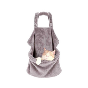 Portable Fleece Slings Belt Pet dog cat travel carrying holding carrier bag apron