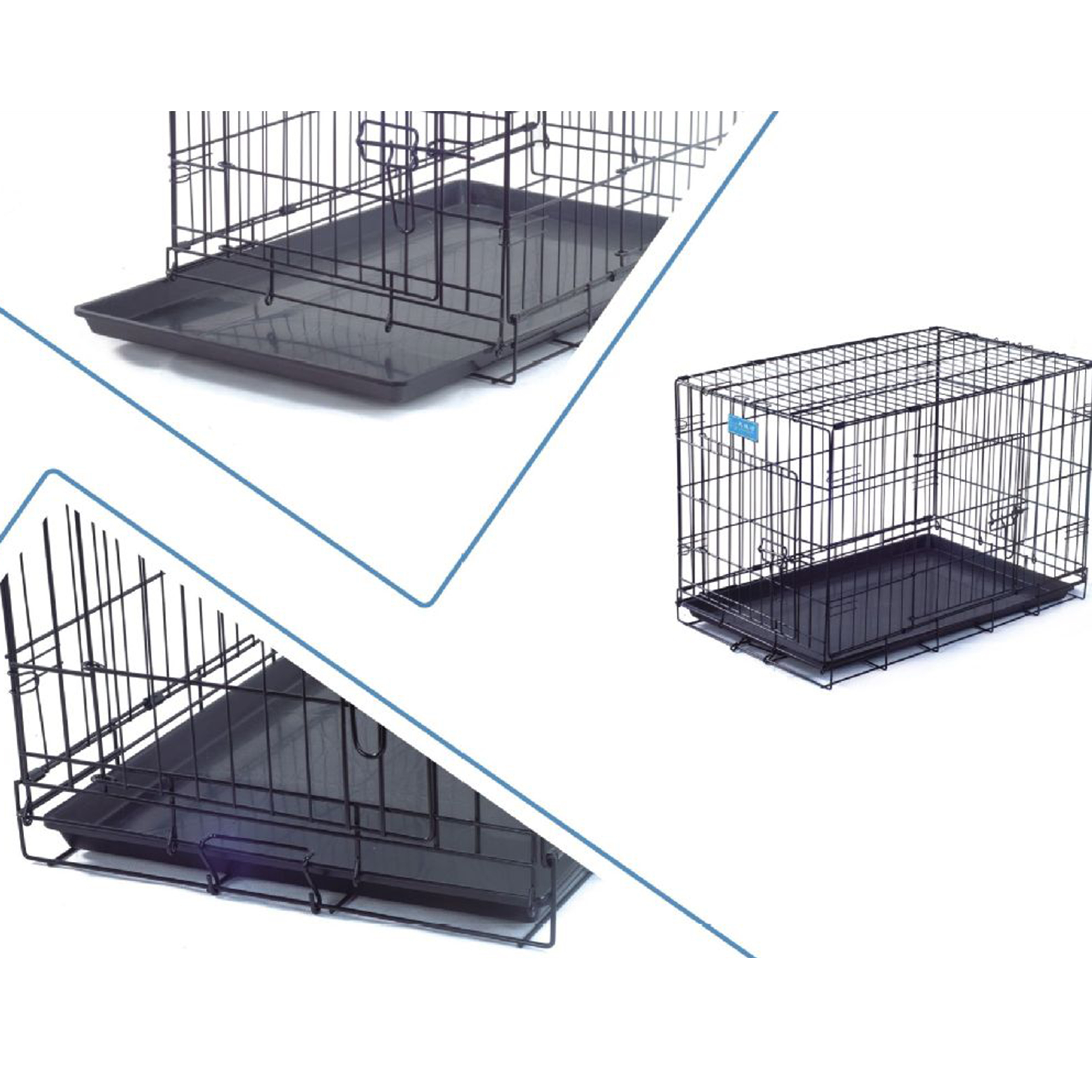 Eco-Friendly Black pet dog carrier cages for dogs metal kennels