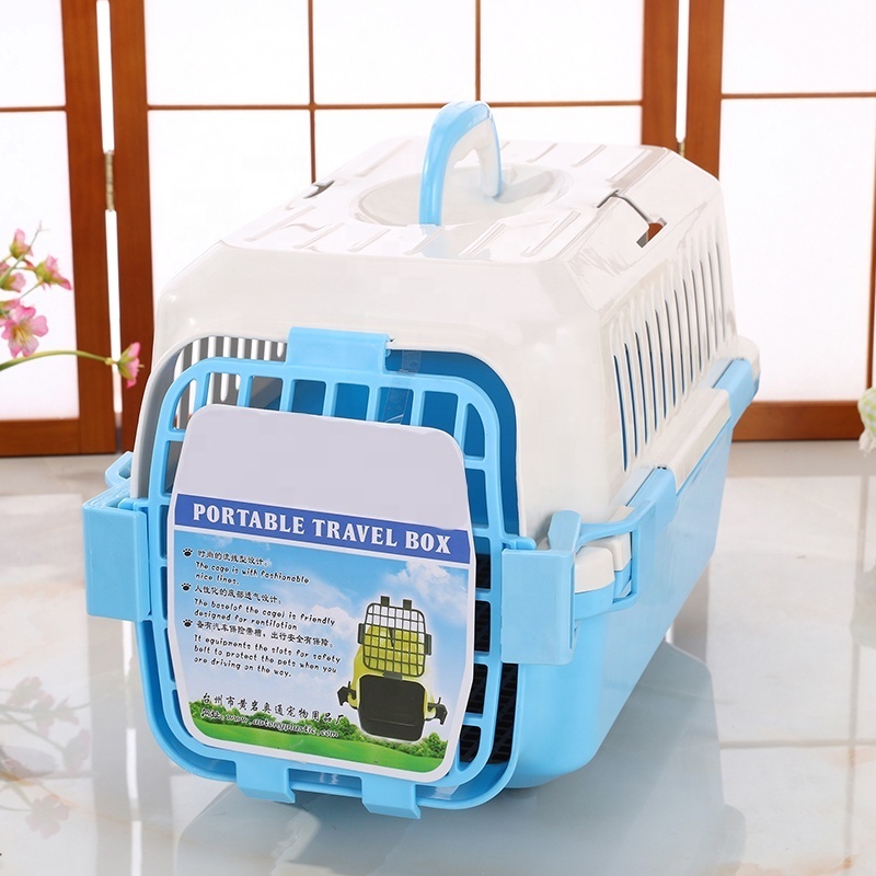 PP Plastic Pet Carrier Airline Approved Transport Single-Door Top-Load Pet Dog Cat Kennel Pet aviation box cage