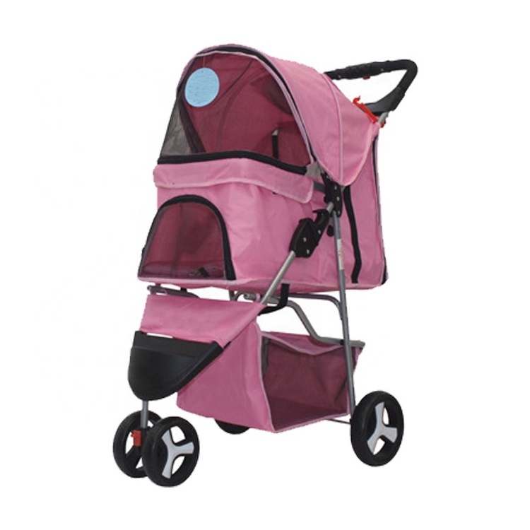 Pet Strollers for Small Medium Dogs & Cats - 3 Wheeler Elite Jogger - Carriages Best for Cat & Large Puppy