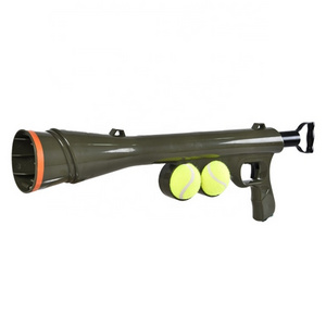 Pet Training Throw Dog Toy Tennis Ball Launcher Gun with 2 Balls