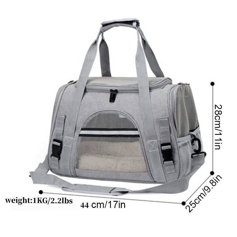 Oxford Cloth Travel Pet Carrier Bag Collapsible Cat Carrier Bag