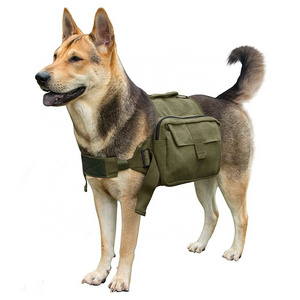 Dog high-capacity Saddle Bag Pet Pack tactic Hound Dog Hiking Backpack traveling bag