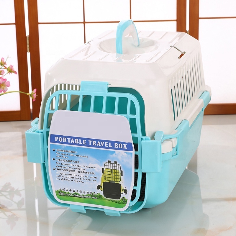 PP Plastic Pet Carrier Airline Approved Transport Single-Door Top-Load Pet Dog Cat Kennel Pet aviation box cage